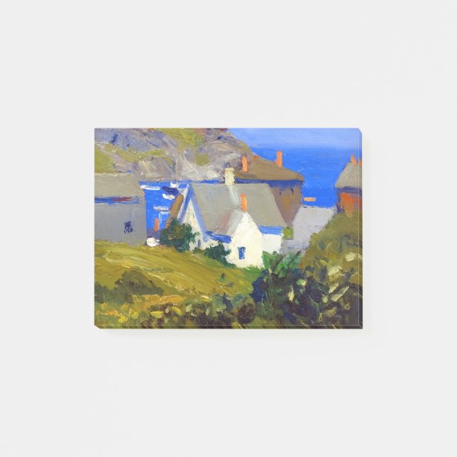 Edward Hopper Monhegan Houses Post-it Klebezettel (Vorderseite)