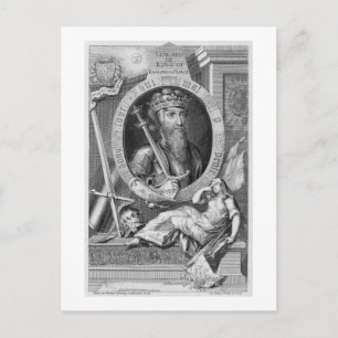 Edward III (1312-77) King of England von 1327, af Postkarte