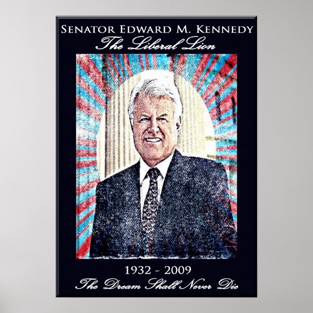 Edward Kennedy-Gedenkposter Poster (Vorne)