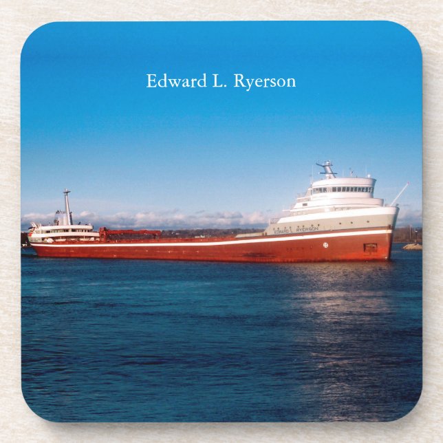 Edward L. Ryerson Set von 6 Untersetzer aus hartem (Vorderseite)