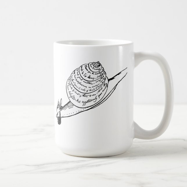 Edward Lear snail mail Tasse (Rechts)