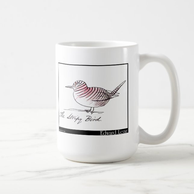 Edward Lear Stripy Vogel Tasse (Rechts)