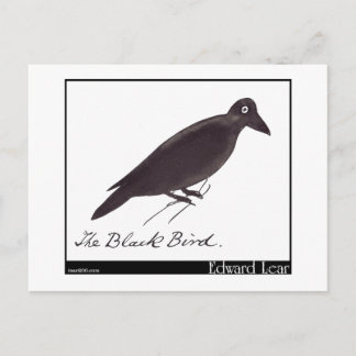 Edward Lears Black Bird Postkarte