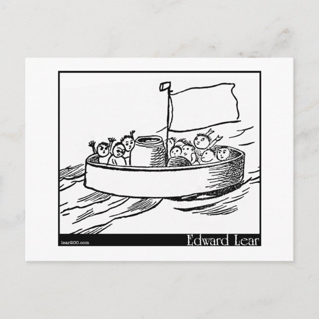 Edward Lears Jumblies Postkarte (Vorderseite)