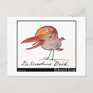 Edward Lears Scroobious Bird Postkarte