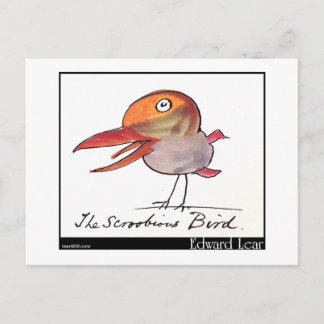 Edward Lears Scroobious Bird Postkarte
