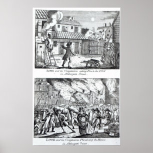 Edward Lowe und seine Begleiter, die Feuer legen Poster