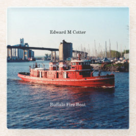 Edward M. Cotter glass Untersetzer