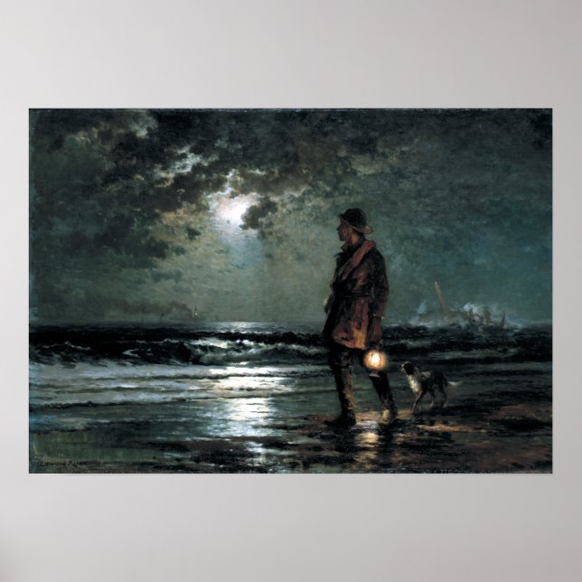 Edward Moran Life Rettend Patrol Poster (Vorne)