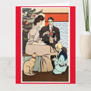 Edward Penfield gefaltete Grußkarte Karte