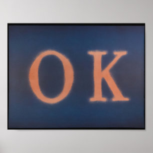Edward Ruscha - OK (Staat I) - 1990 Poster