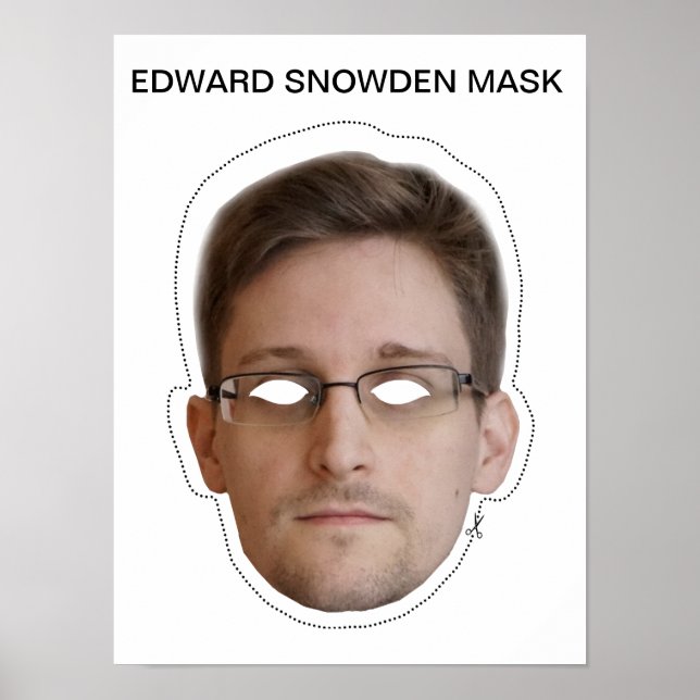 Edward Snowden Mask Poster (Vorne)