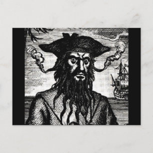 Edward Teach Portrait Postkarte