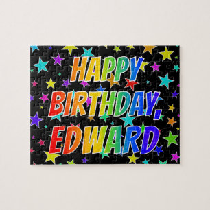 "EDWARD" Vorname, Fun "HAPPY BIRTHDAY" Puzzle