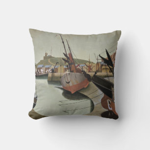Edward Wadsworth, Seaport, fine art painting, Kissen