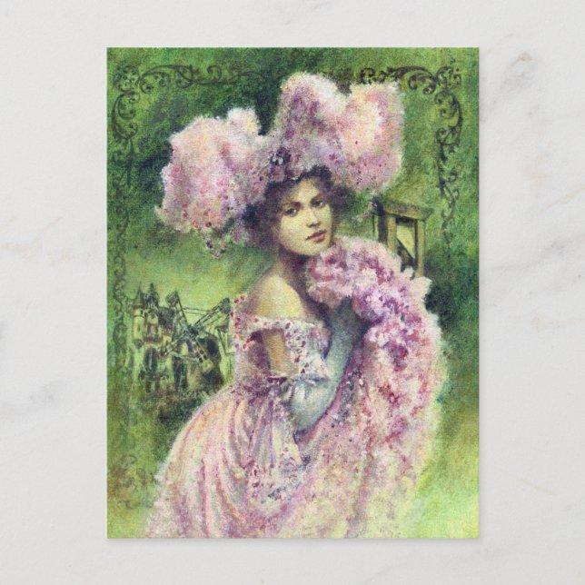 Edwardian Dancer Postcard Postkarte (Vorderseite)