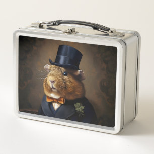 Edwardian Guinea Pig Gentleman Metall Brotdose
