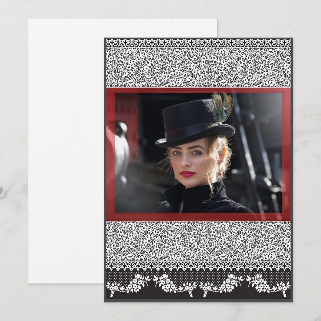 Edwardian Note Card Dankeskarte (Vorne/Hinten)