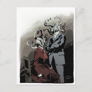 Edwardian Tentacled Couple Postcard Postkarte