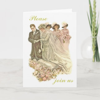 Edwardian Vintage Wedding Invitation Card Einladung