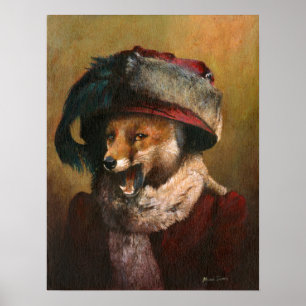 Edwardian Vixen Print Poster