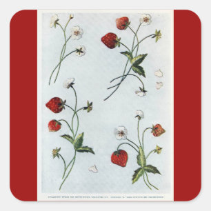 Edwardianische Erdbeeren Aufkleber