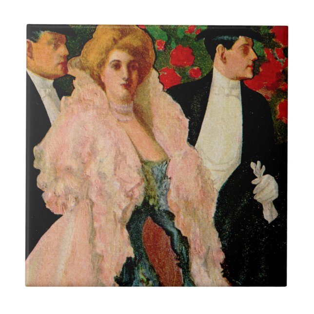Edwardianische Mode Fliese (Vorderseite)