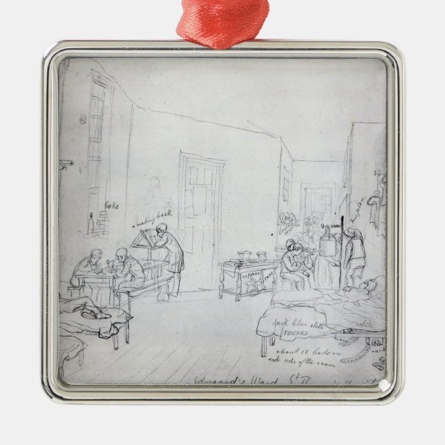 Edwards Bezirk, St Thomas Krankenhaus, London Ornament Aus Metall (Vorne)