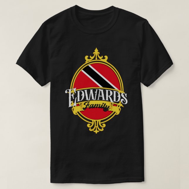 Edwards Familie Trinidad und Tobago Flag T-Shirt (Design vorne)