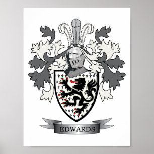 Edwards Familienwappen Coat of Arms Poster