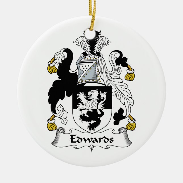 Edwards Familienwappen Keramikornament (Vorne)