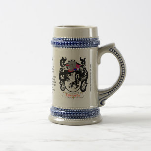 Edwards Familienwappen Stein Bierglas