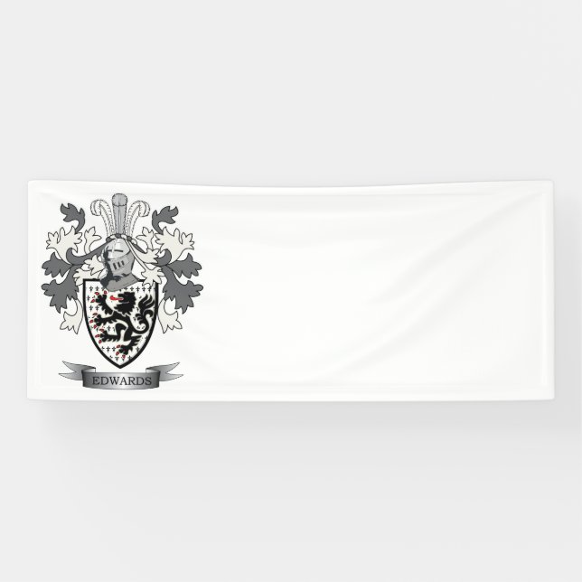 Edwards Familienwappen-Wappen Banner (Horizontal)