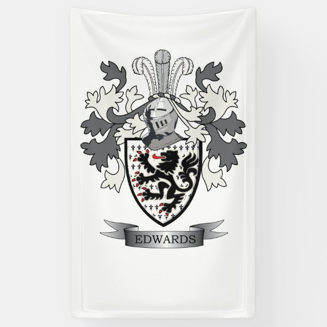 Edwards Familienwappen-Wappen Banner (Vertikal)