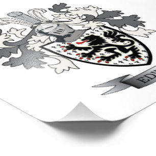 Edwards Familienwappen-Wappen Fotodruck