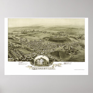 Edwardsville, PA Panoramic Map - 1892 Poster