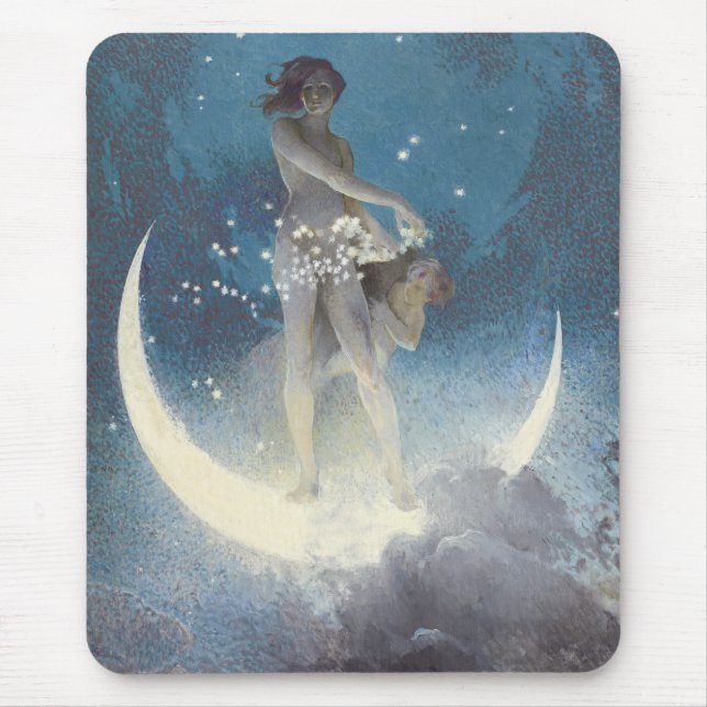 Edwin Blashfield Stars Scattering Art Nouveau Mousepad (Vorne)