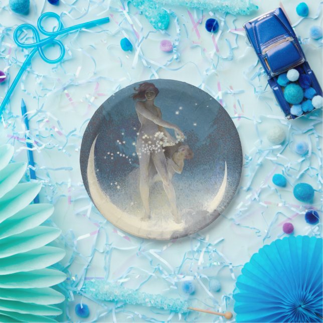 Edwin Blashfield Stars Scattering Art Nouveau Pappteller (Party)