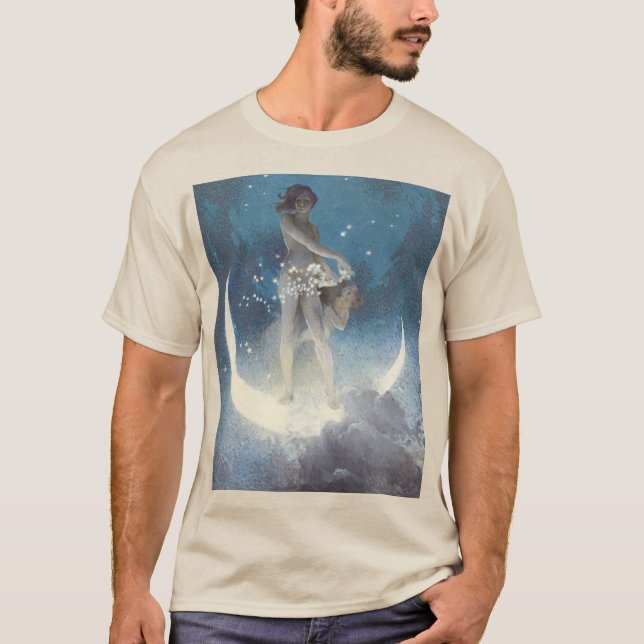 Edwin Blashfield Stars Scattering Art Nouveau T-Shirt (Vorderseite)