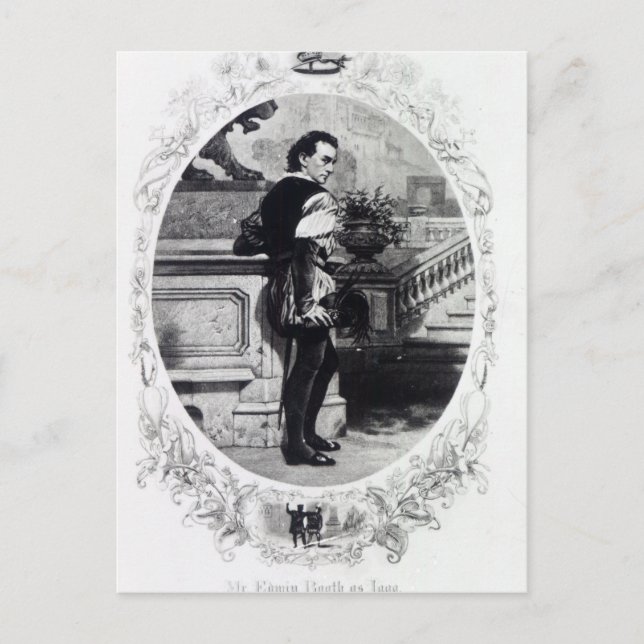 Edwin Booth als Iago Postkarte (Vorderseite)