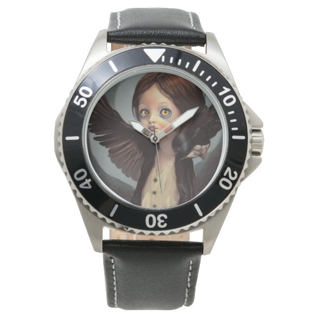 Edwin Gothic Black Crow Grunge Armbanduhr (Vorderseite)