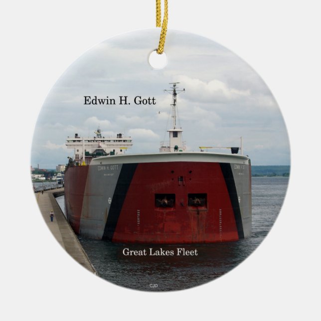 Edwin H. Gott Keramik Ornament (Vorne)
