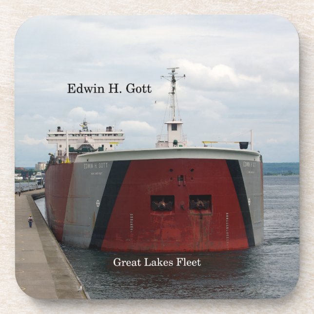 Edwin H. Gott Set von 6 Untersetzer aus hartem Kun (Vorderseite)
