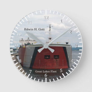 Edwin H. Gott-Uhr Runde Wanduhr
