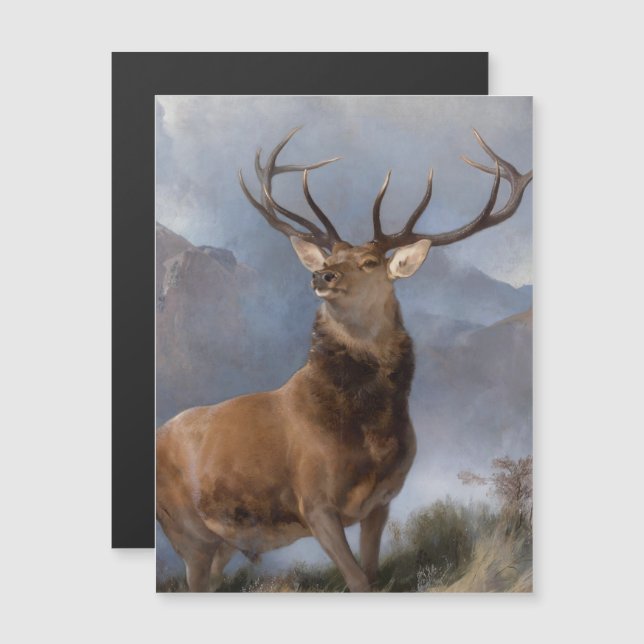 Edwin Henry Landseer | Der Monarch des Glens Magnetkarte (Vorne/Hinten)