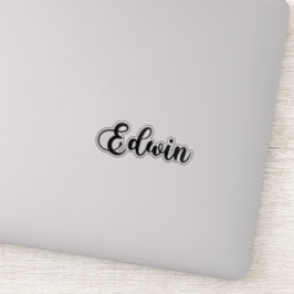 Edwin Name - Handgeschriebene Kalligrafie Aufkleber