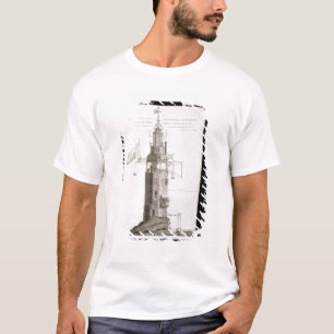 Edystone Leuchtturm graviert von Henry Roberts T-Shirt