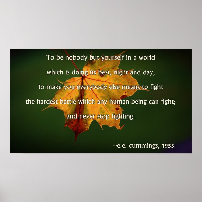 EE Cummings Poster (Vorne)