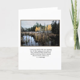 EECummingszitat Cattails und Lärchen Karte