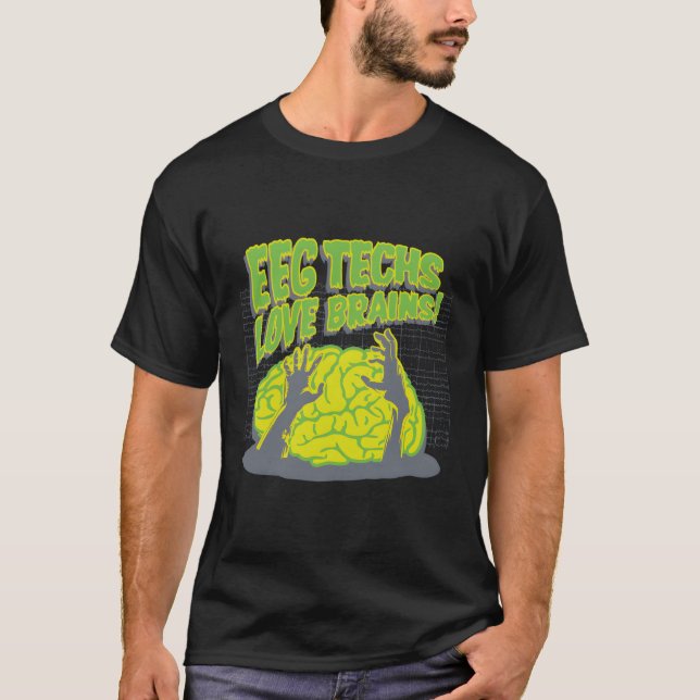 Eeg Techs Liebe Brains T-Shirt (Vorderseite)
